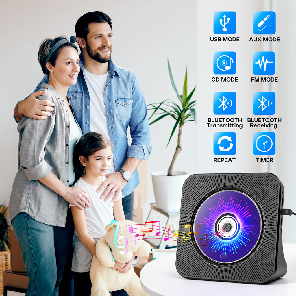 ROADOM KC607 Rechargeable Bluetooth CD Player for Learning (K–12)