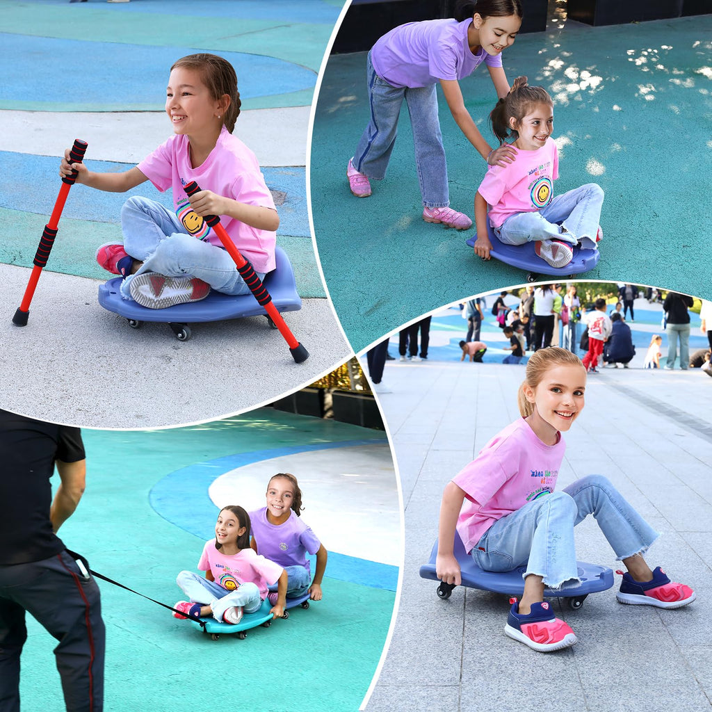 LLYJJKUWL Large Scooter Board with Handles - PE & Sensory Training Equipment
