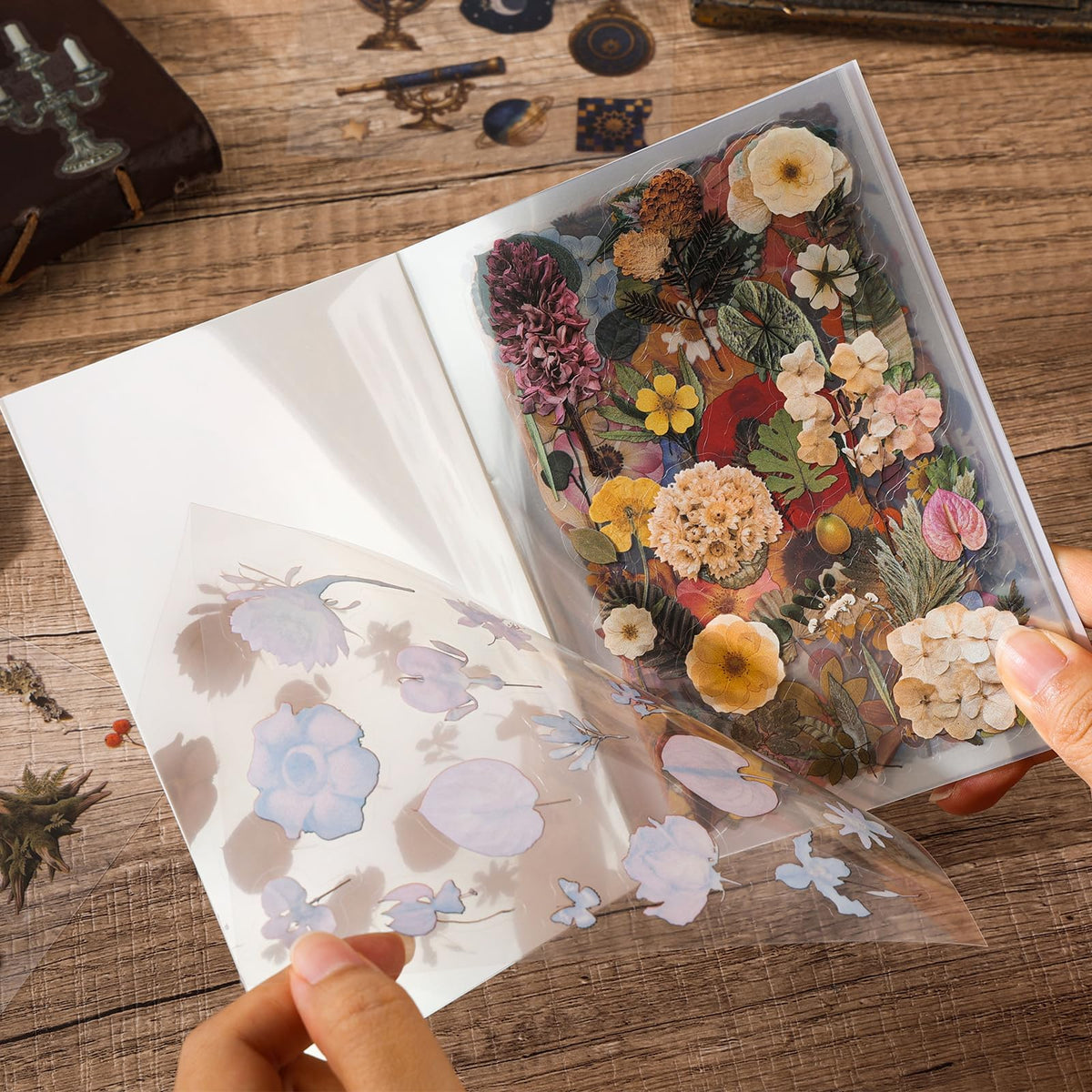 750 Pcs Stickers for Scrapbooking,Christmas Self-Adhesive Scrapbook Sticker