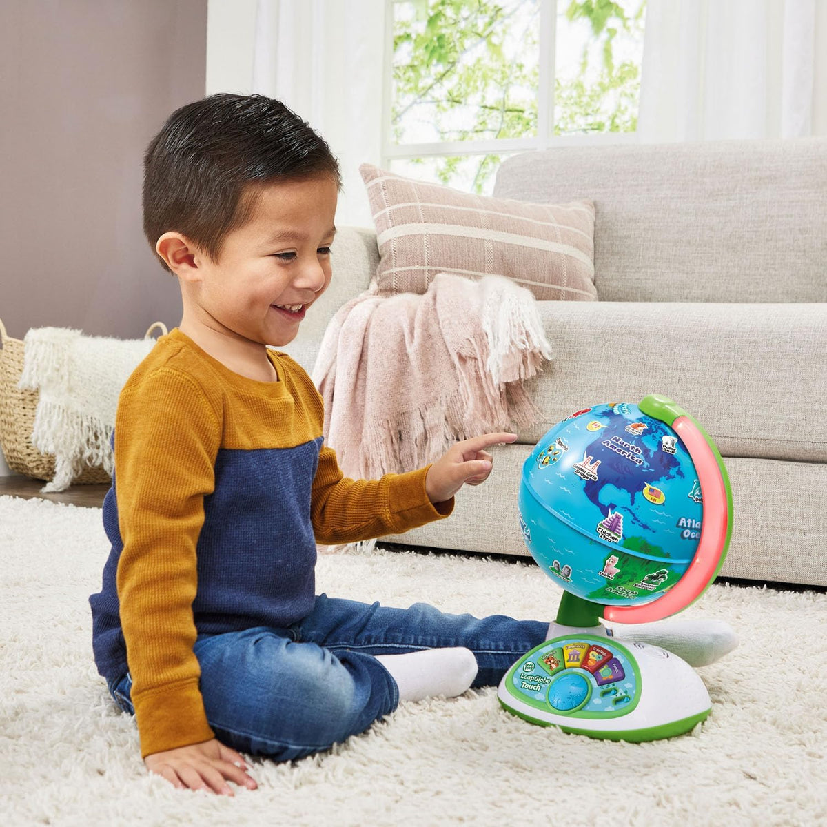 LeapFrog LeapGlobe Light-Up and Touch Interactive Electronic Globe for Kids, Exploration Toy for Ages 3 and Up