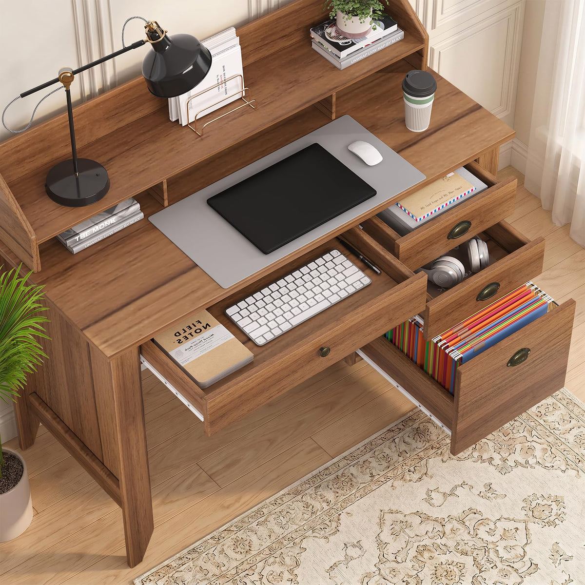 4 EVER WINNER 47-Inch Student Desk with Drawers