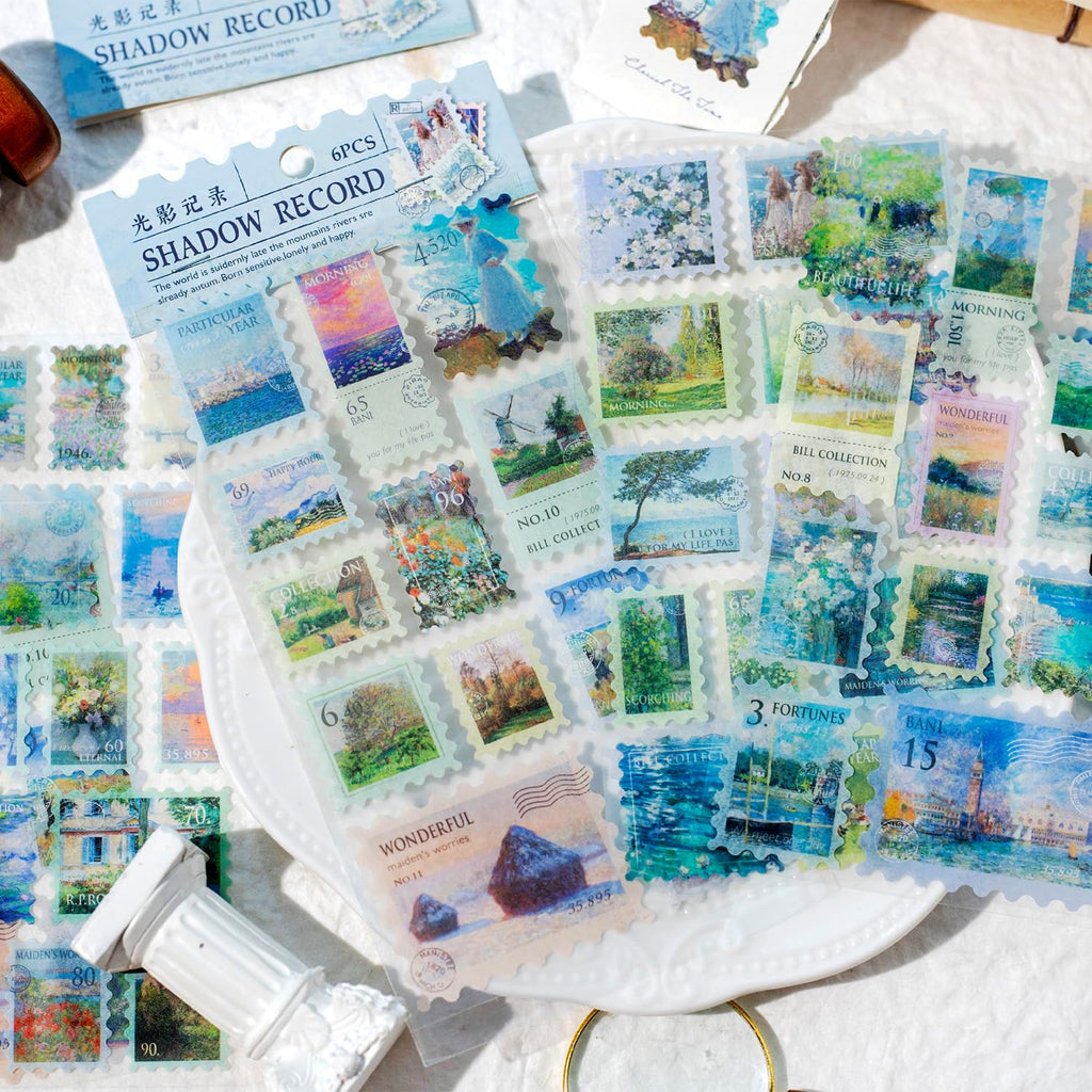 60PCS Twilight Forest Washi Stickers, Mystical Woodland Scenes for Journals, Scrapbooking, DIY Crafts and Gift Wrapping