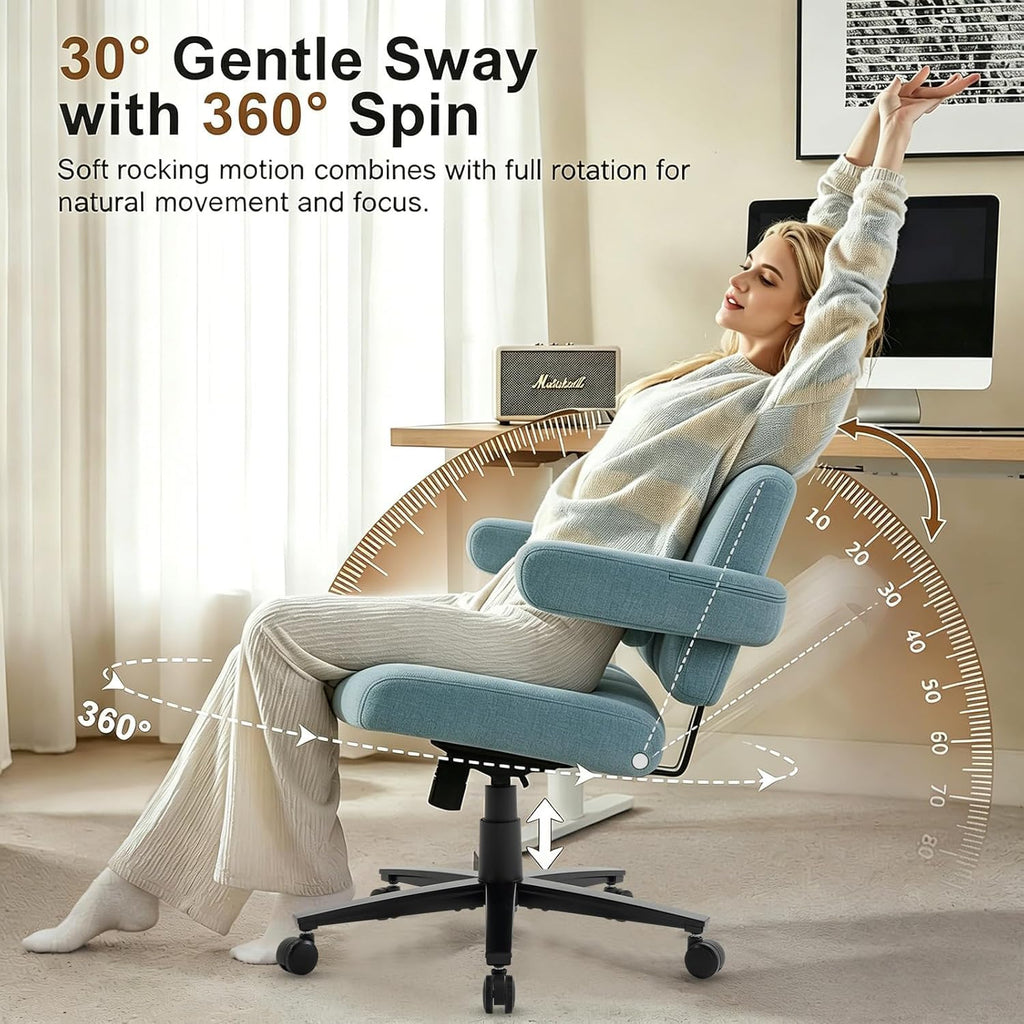 Vigosit Plush Cross-Legged Desk Chair (Multiple Colors)