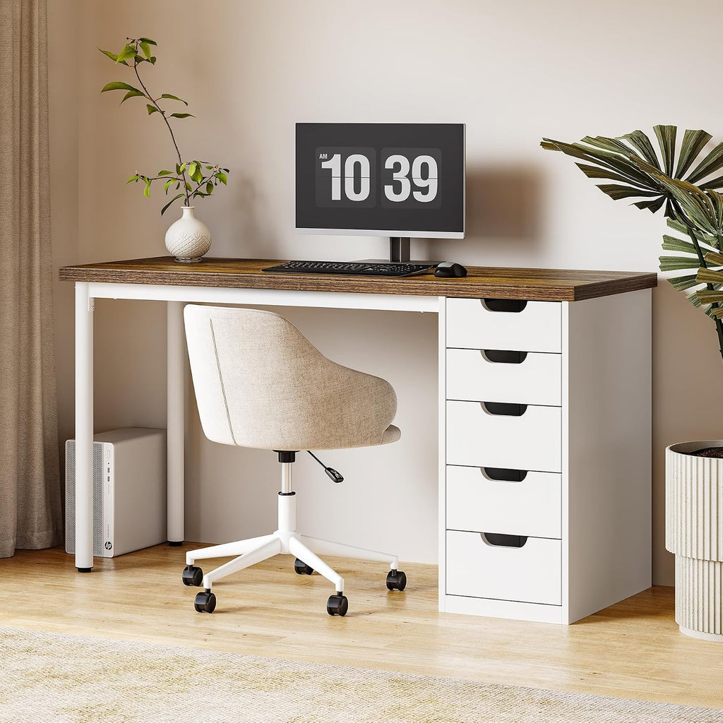 LITTLE TREE 47-Inch Five-Drawer Student Desk
