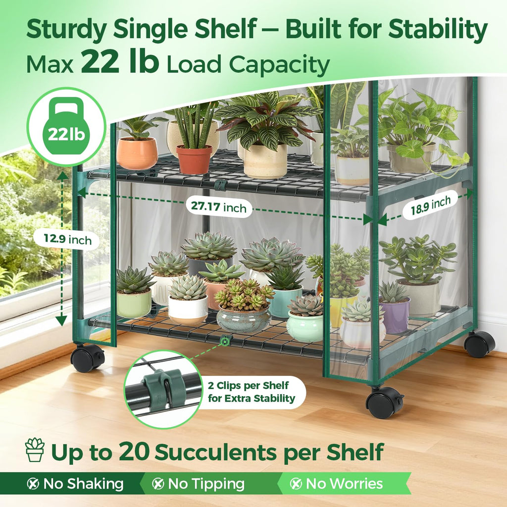 Ohuhu Portable Greenhouse with 4 Shelves (Mini & Large Sizes)