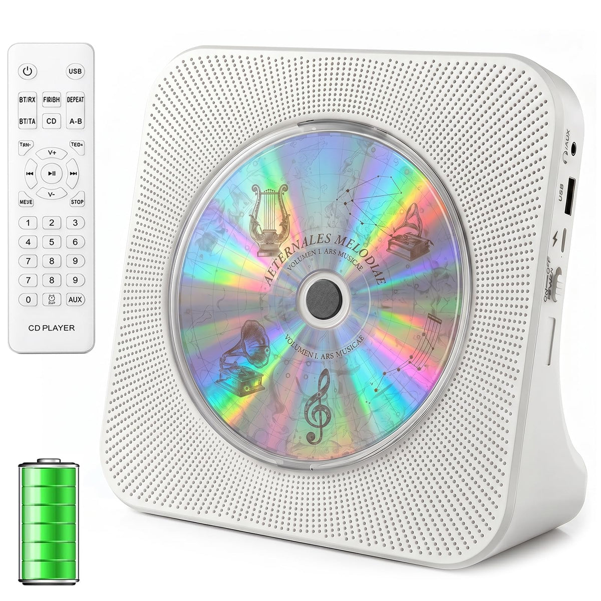Gueray KC906 Desktop Bluetooth CD Player for Learning (K–12)