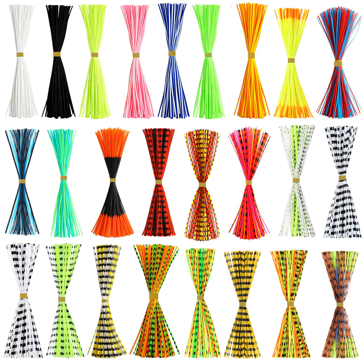 Silicone Skirt & Legs Fly Tying Material (Multi-Color Pack)