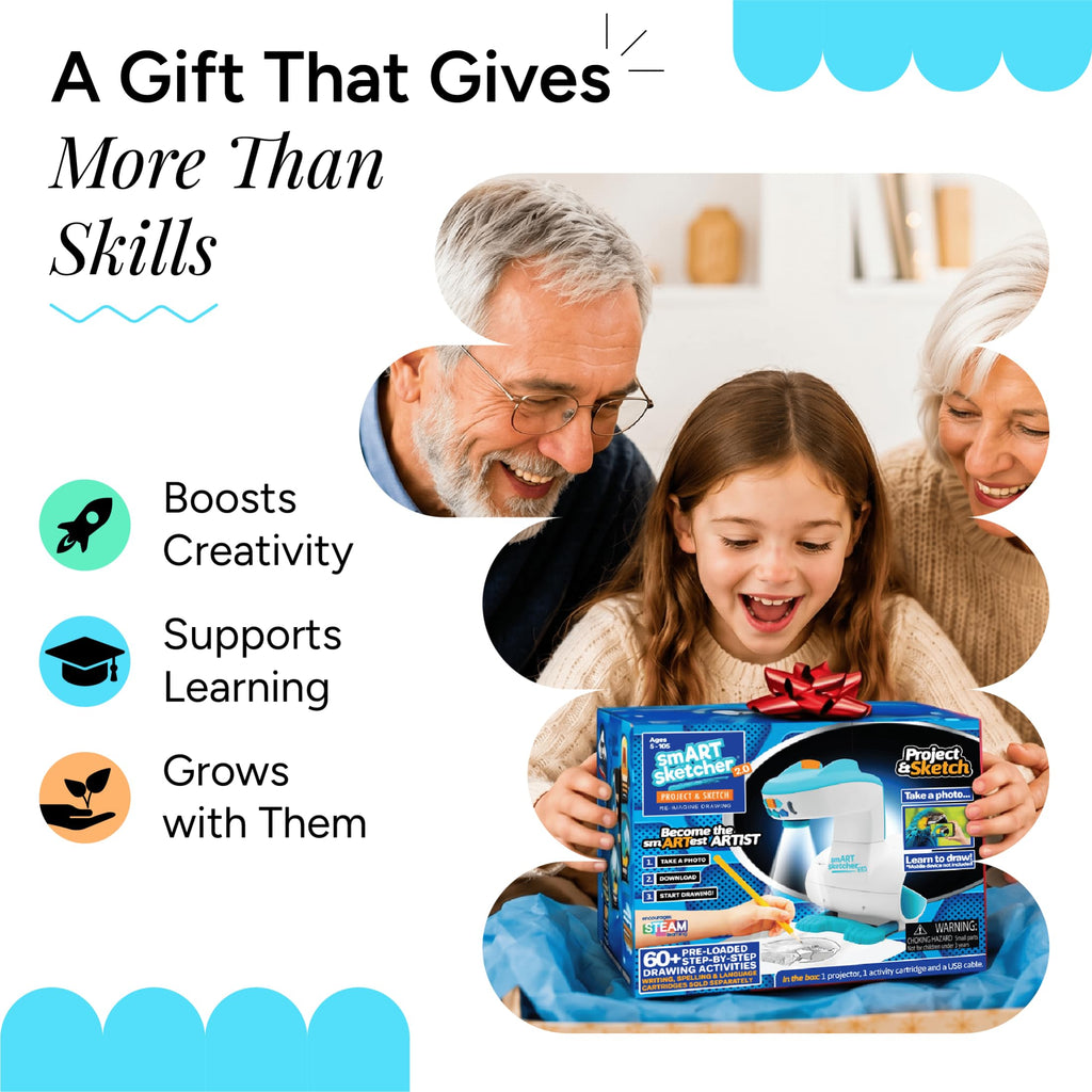 Flycatcher smART Sketcher 2.0 Projector, Step-by-Step Drawing, Kids Ages 5+