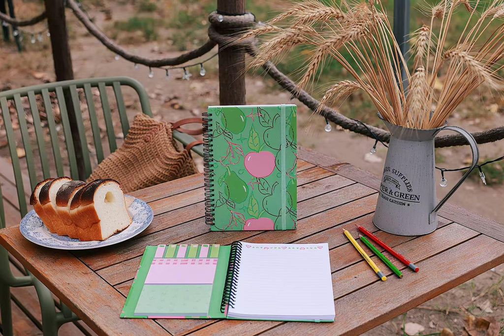 A5 Spiral Sticky Notebook,with 9 pads of decorated sticky notes and a handy notebook,for Bible study;Note Pads Teacher Appreciation Gift Writing Memo Pads School Office Supplies and Daily Life Organization (Daisy)