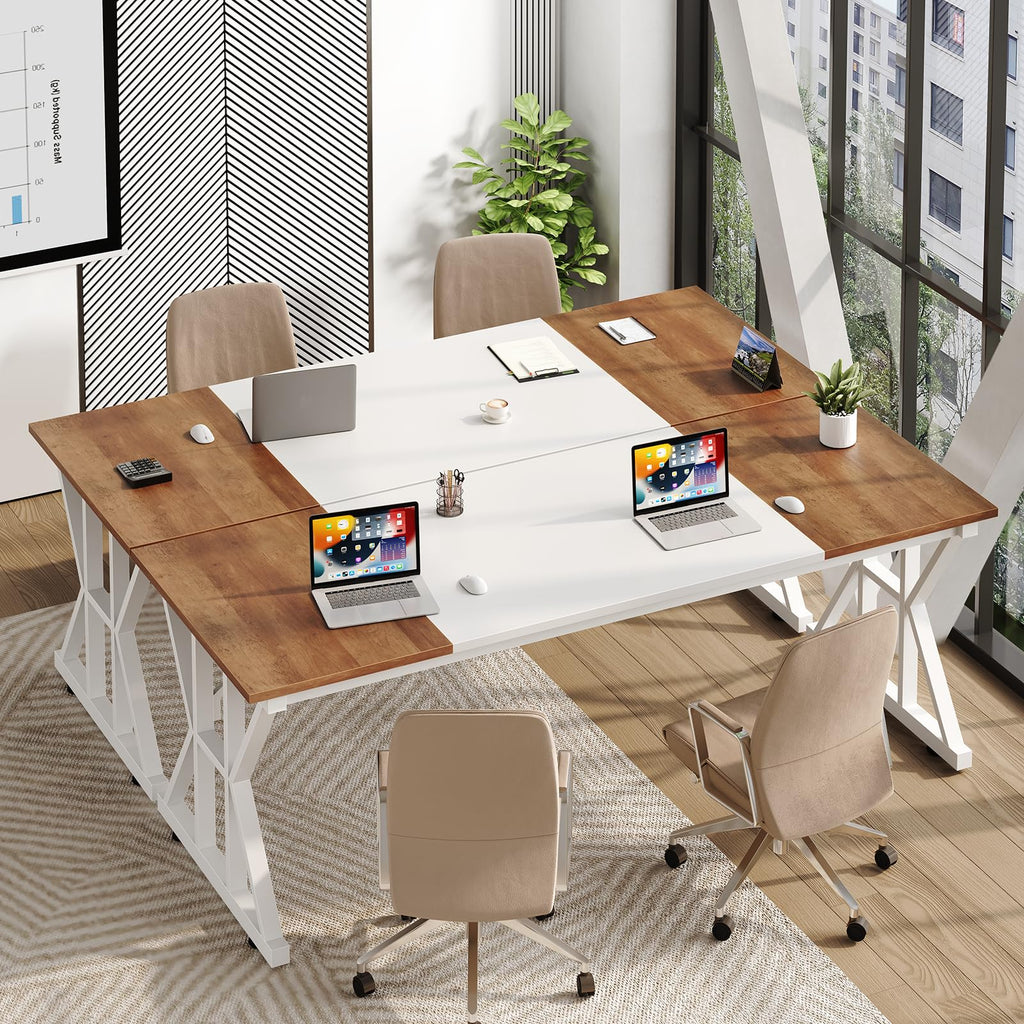 63" Large Computer Desk with Thickened Frame for Home Office, Living Room