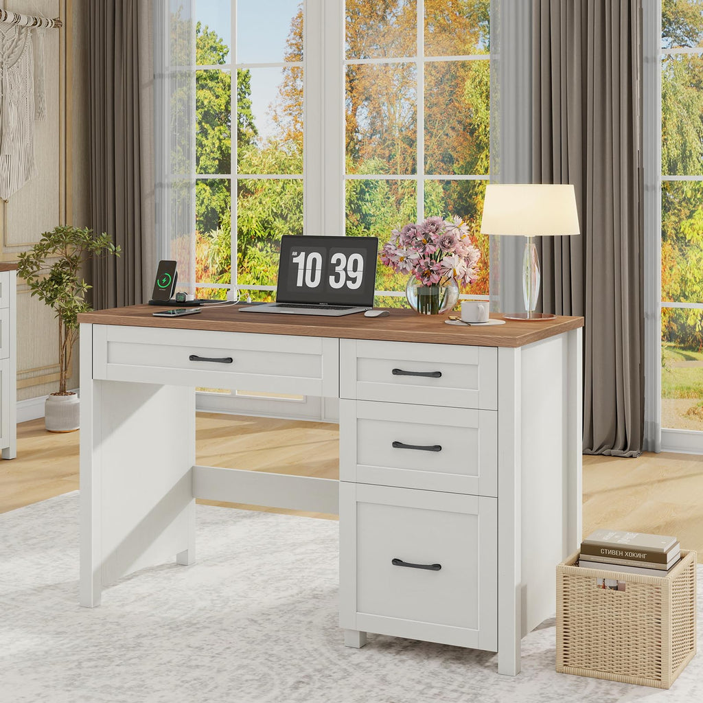 Vabches 47-Inch Student Desk with Drawers