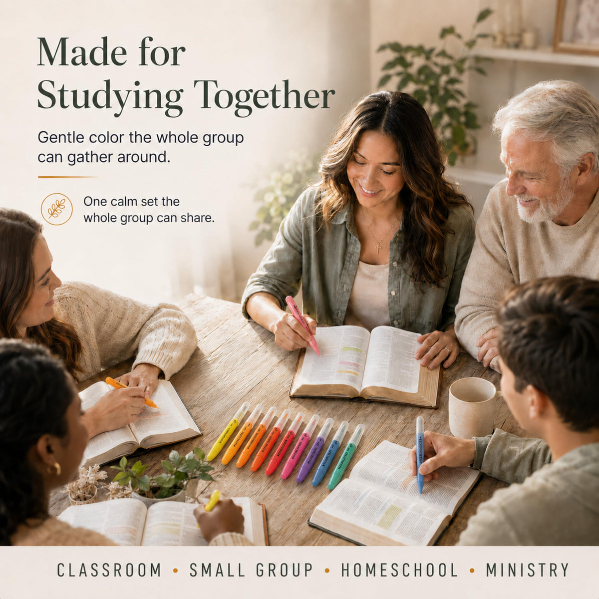 10 Pack Bible Safe Highlighters - Pastel Color, Wax Highlighters