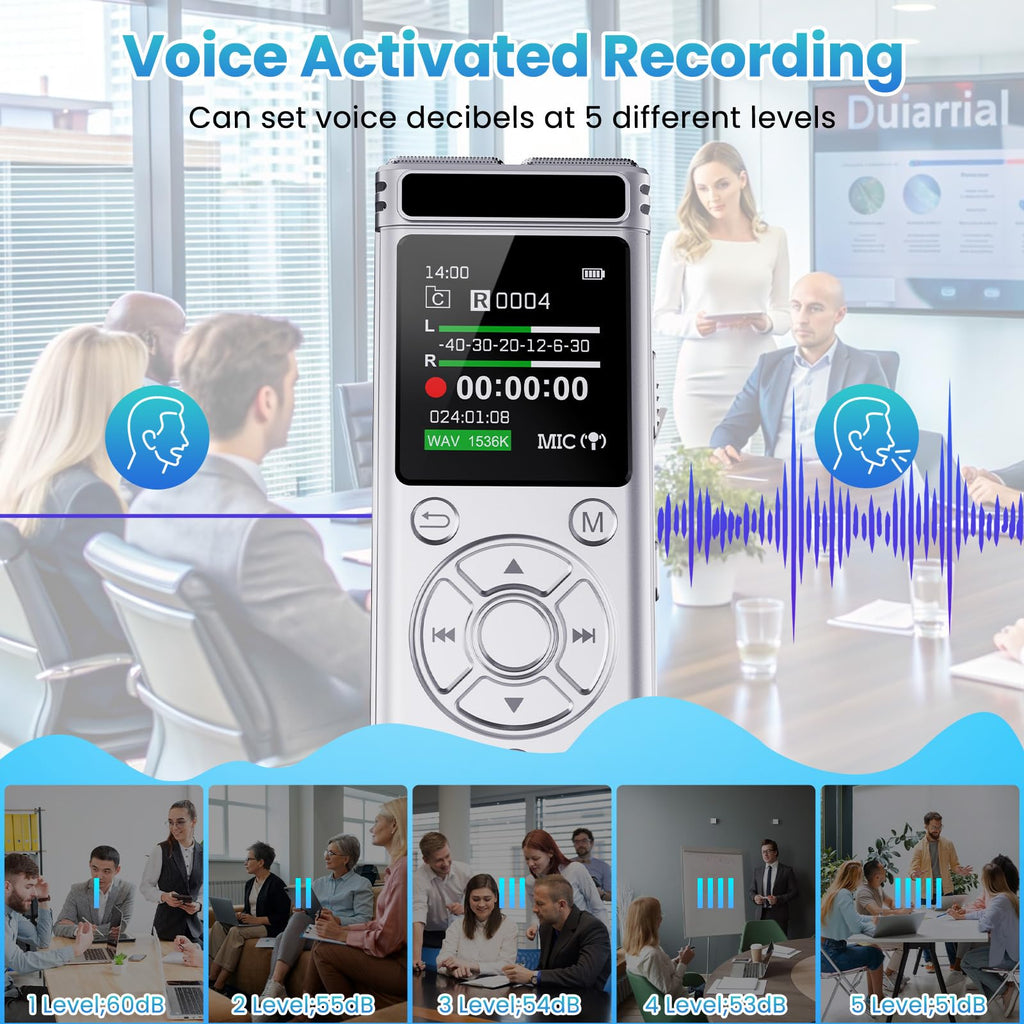 Tonfarb 136GB Digital Voice Recorder with Playback,9775 Hours Audio Record