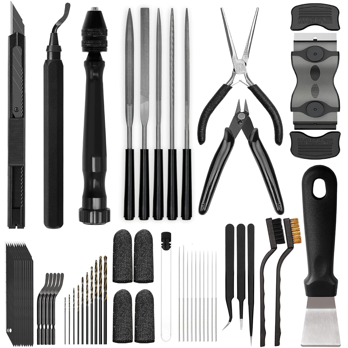 3D Printer Tools Kit, Quality 3D Printing Tool Kit for Model Finishing/Deburring/Drilling, 3D Printer Accessories for All FDM/SLA Printers Removing Support, Cutting Filament, Cleaning Nozzle