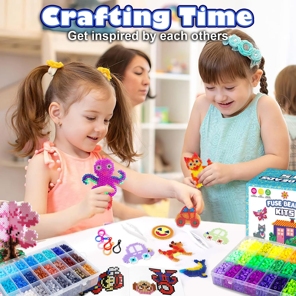23000 5mm Fuse Beads Kit for Craft Gifts - 22 Colors | 106 Patterns