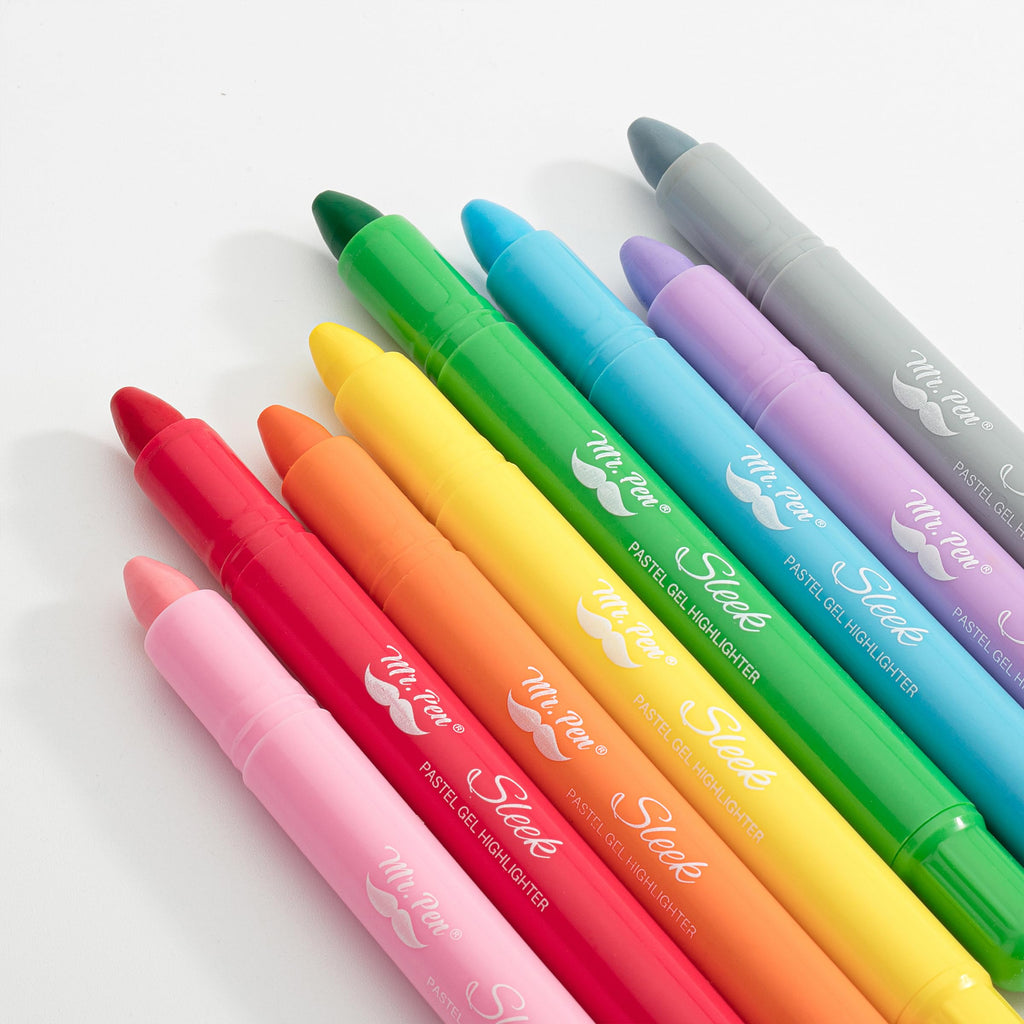 Mr. Pen- No Bleed Gel Highlighters, Vibrant Colors, 8 Pack