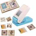 Stamp Punch, 1.5 * 1.5inch Square Stamp Puncher Postage Stamps Punches, Stamps Shaped Paper Punch, Lever Paper Punches for Crafting,Craft Cutter Hole Puncher for Scrapbooking Journaling Card Making