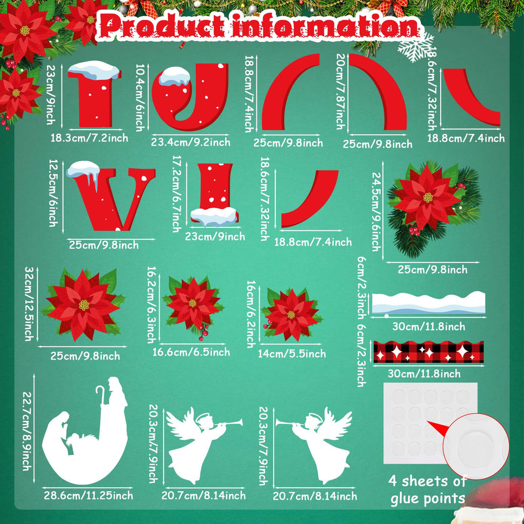 Funrous 71 Pcs Winter Bulletin Board Set Holidays Around The World