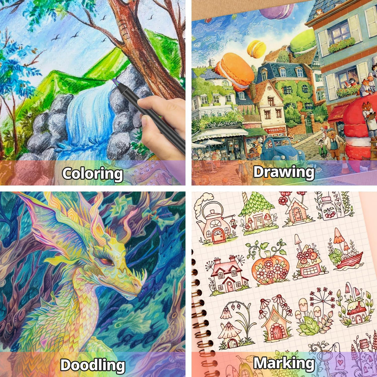 Yangmei Stocking Stuffers, Art Supplies, 12 Rainbow Colored Pencils