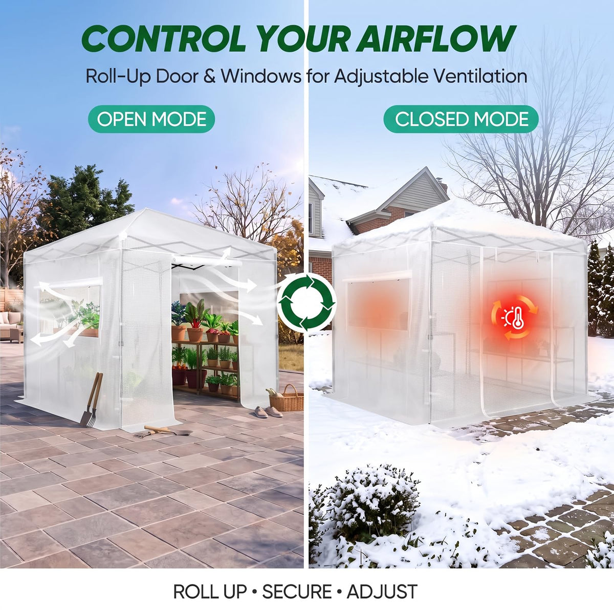 EAGLE PEAK Pop-Up Walk-In Greenhouse (Multiple Sizes)