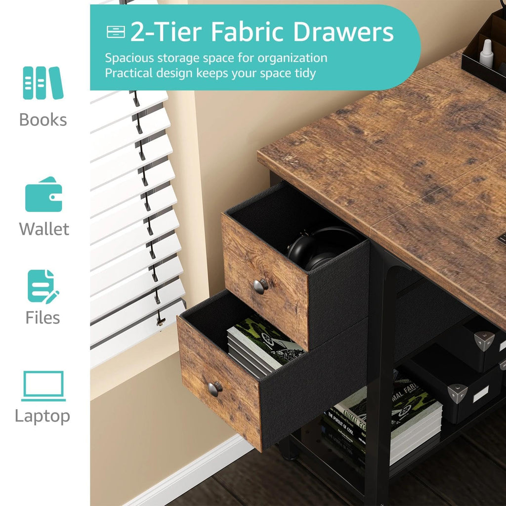Lufeiya 40-Inch Student Desk with Drawers