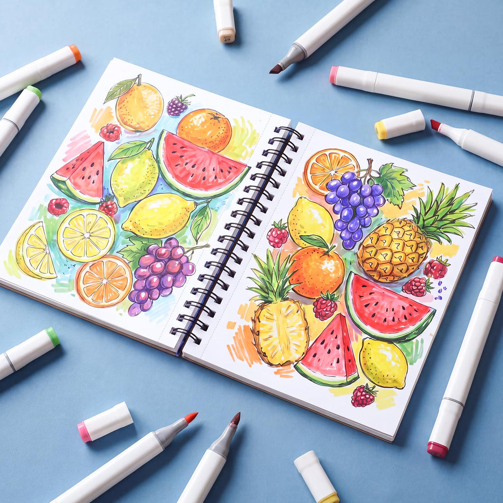 50 Sheets Marker Paper Pad, 7.6 × 7.6 in, 120gsm Alcohol Marker Paper