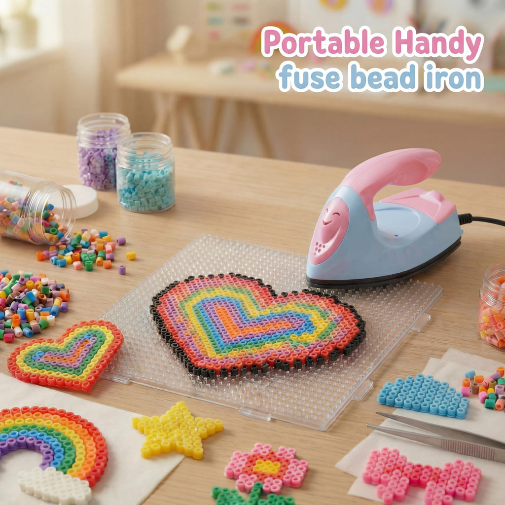 Honoson Mini Iron for Craft Small Iron on Patch Fuse Bead, Mint Green