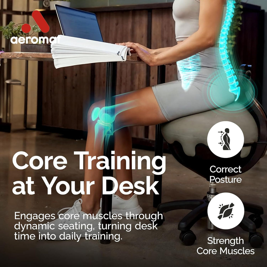 Aeromat Elite Yoga Ball Chair Active Sitting & Adjustable Height 250lbs Cap
