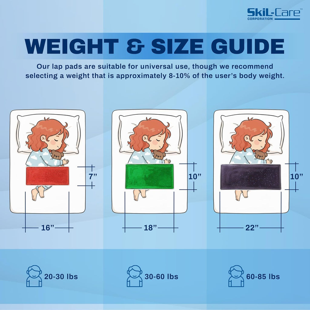 Skil-Care Gel Lap Pad, Tactile Visual Sensory, Wipe-Clean, 7 lb