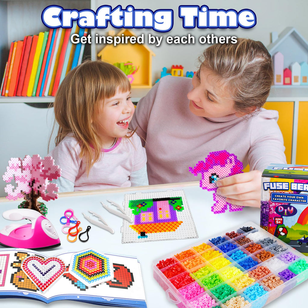 23000 5mm Fuse Beads Kit for Craft Gifts - 22 Colors | 106 Patterns