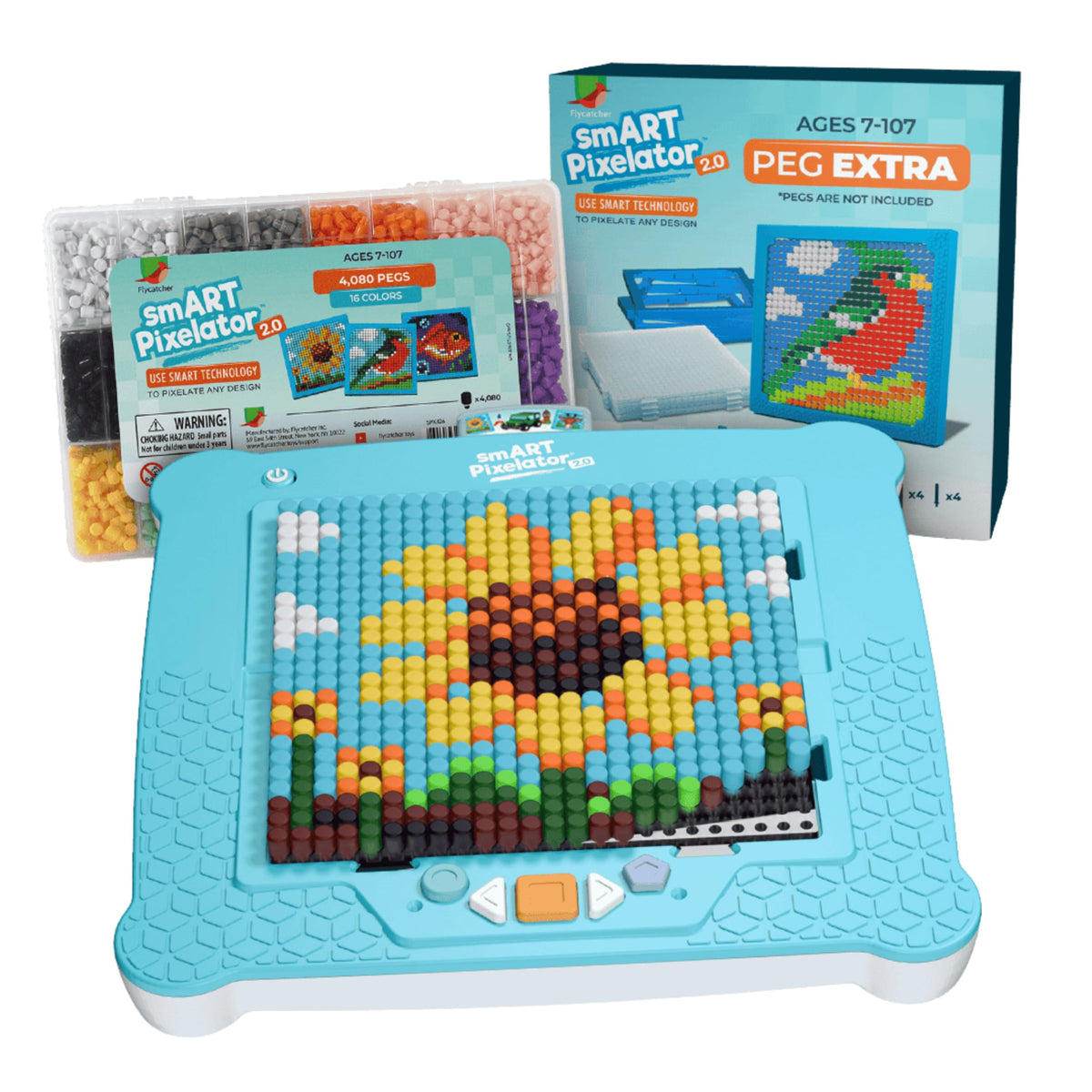 Flycatcher smART Pixelator 2.0 LED Fuse Bead Art Maker, App-Guided, Ages 7+