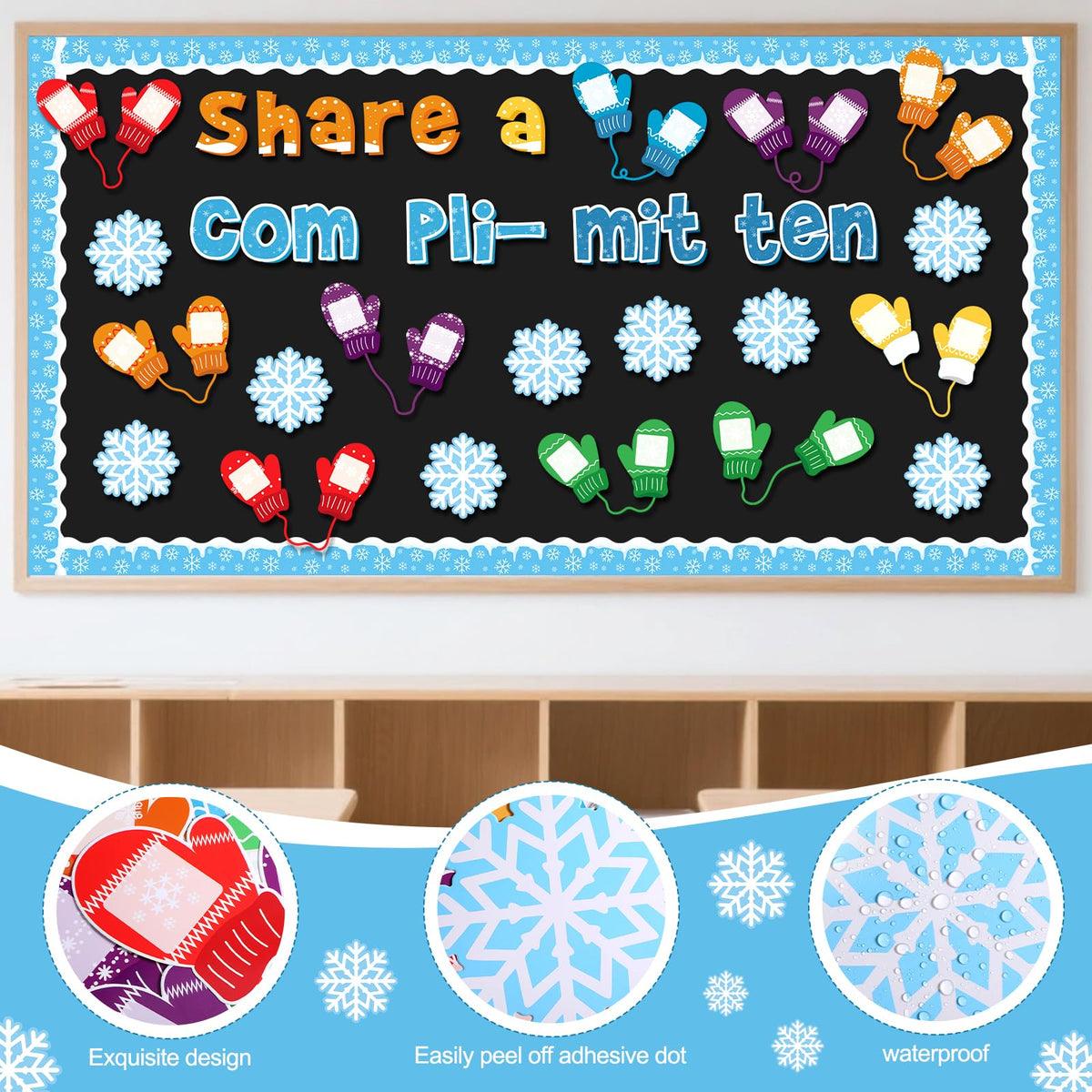 Funrous 71 Pcs Winter Bulletin Board Set Holidays Around The World