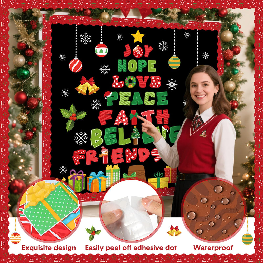 Funrous 71 Pcs Winter Bulletin Board Set Holidays Around The World