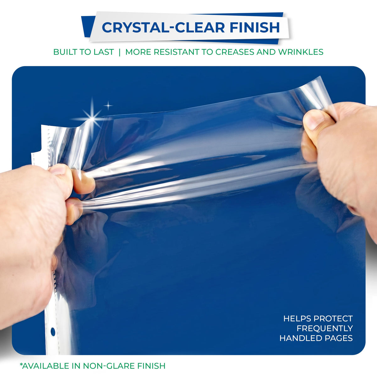 Samsill 200 Pack Heavy Duty Sheet Protectors, Non-Glare, 8.5x11 Inch Page Protectors for 3 Ring Binder, Letter Size Protectors, Reinforced Holes, Non-Glare Protector, Top Loading, Acid Free