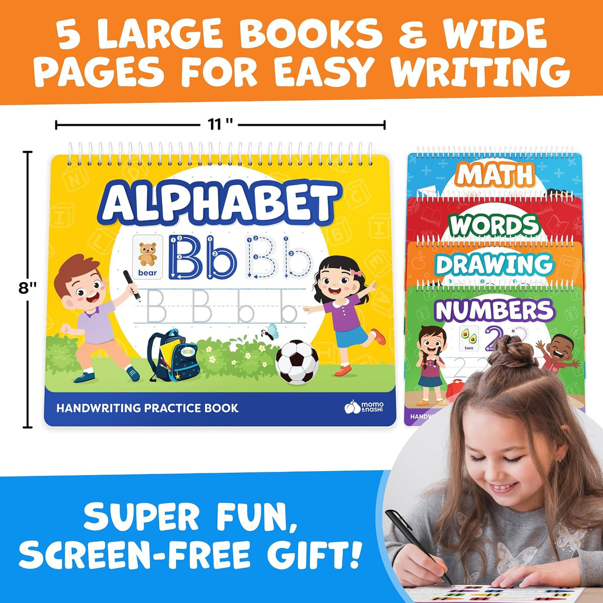 Magic Grooved Writing Practice Books for Kids 3-5 - Learning Gift for Kids