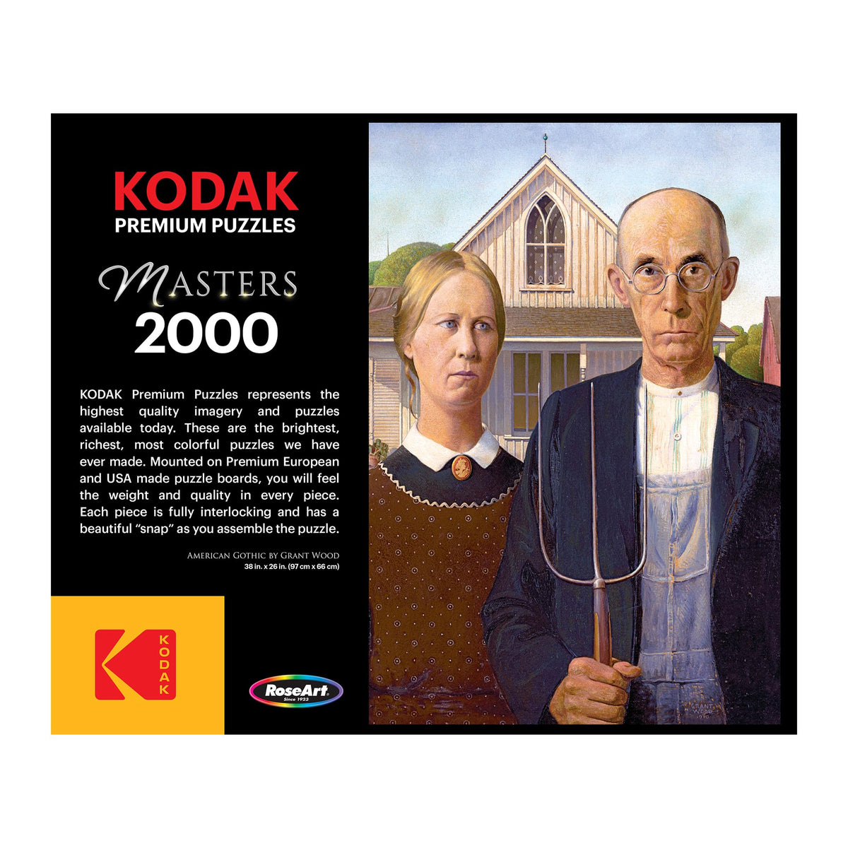 RoseArt Kodak Premium Masters Mona Lisa 2000 Piece Jigsaw Puzzle