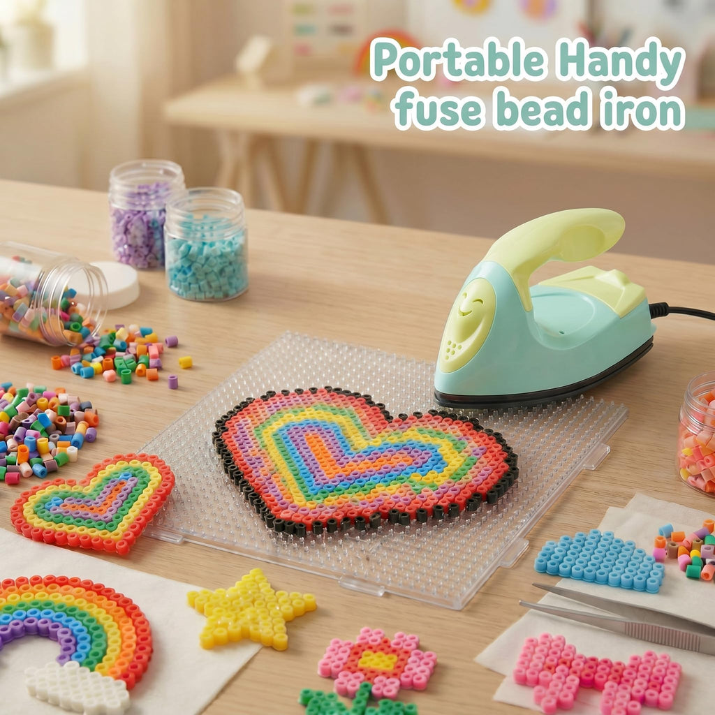 Honoson Mini Iron for Craft Small Iron on Patch Fuse Bead, Mint Green