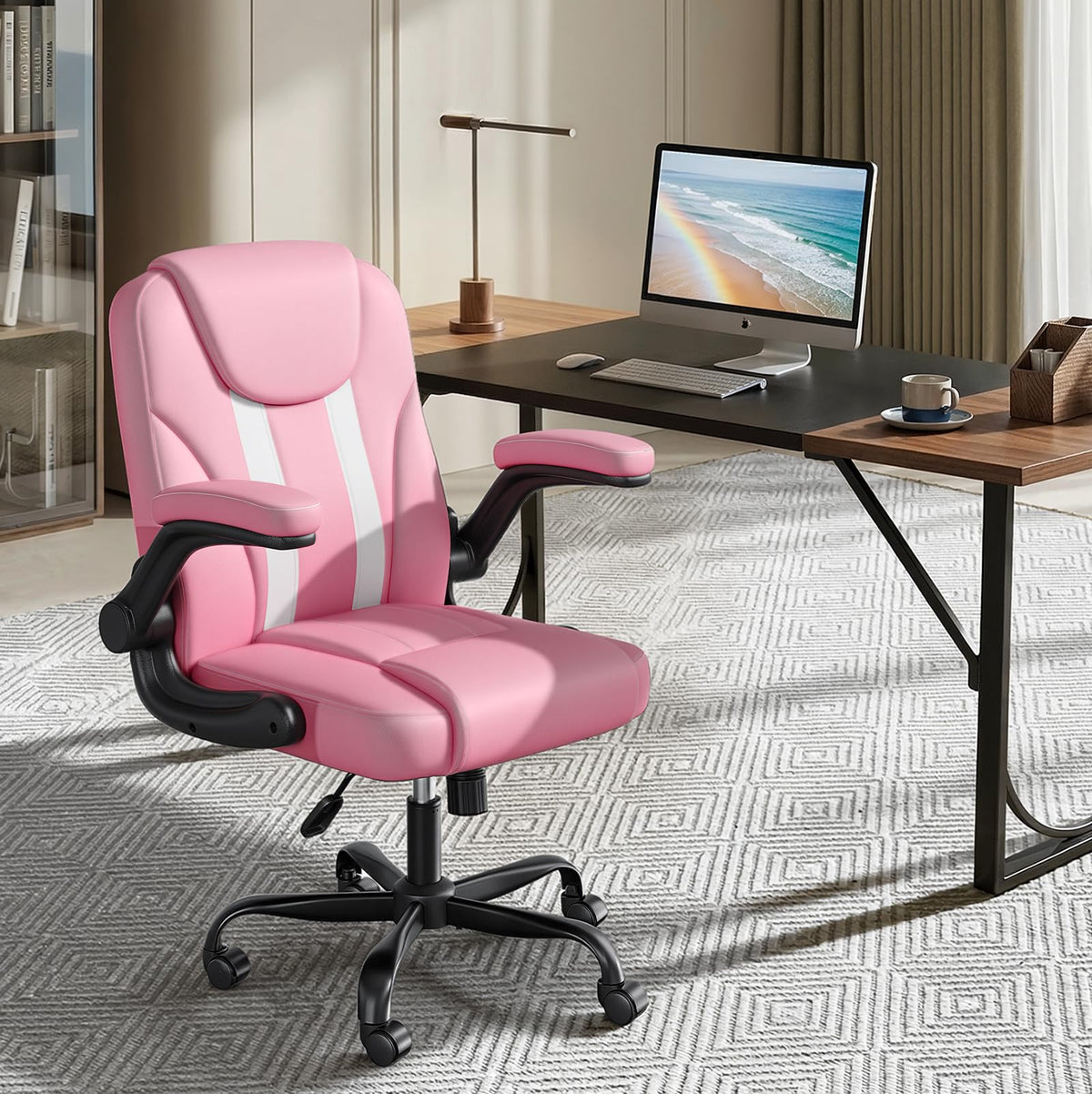Pinmoco Adjustable Study Chair with Flip-Up Arms