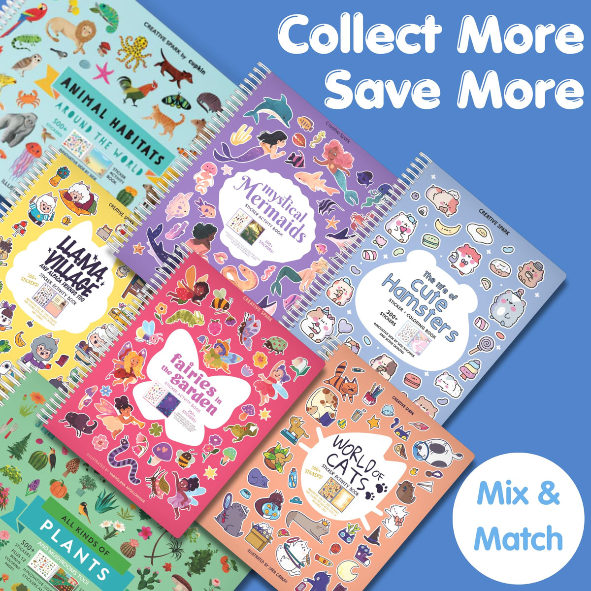 Cupkin Mosaic Sticker Art | ABC Activity Book, 52 Pages, 3000+ Stickers