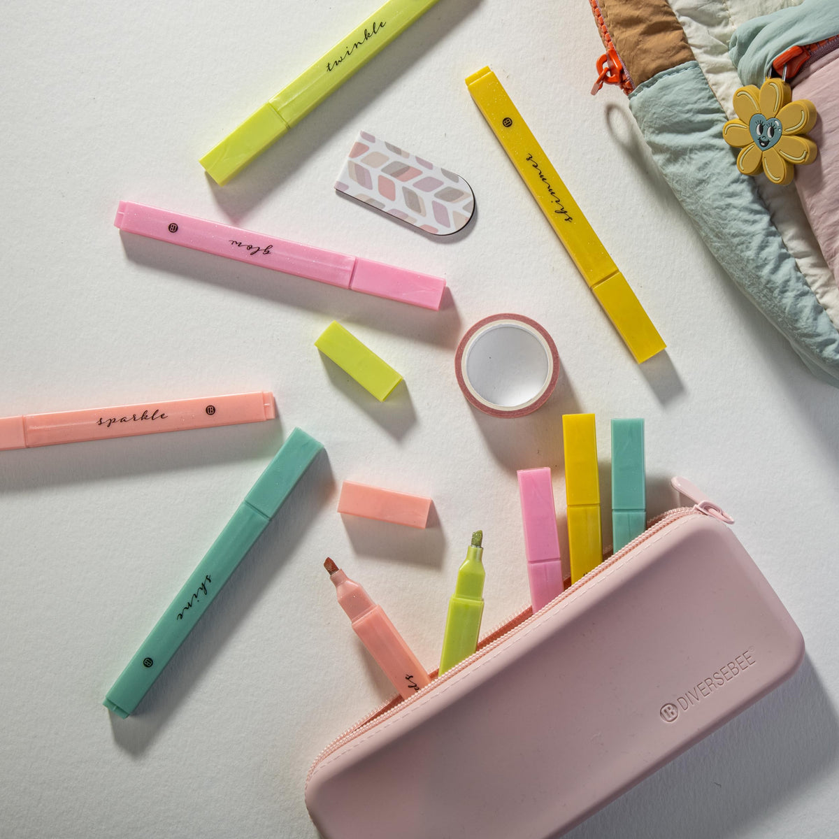 DIVERSEBEE Bible Highlighters with Soft Chisel Tip, No Bleed (Pastel)