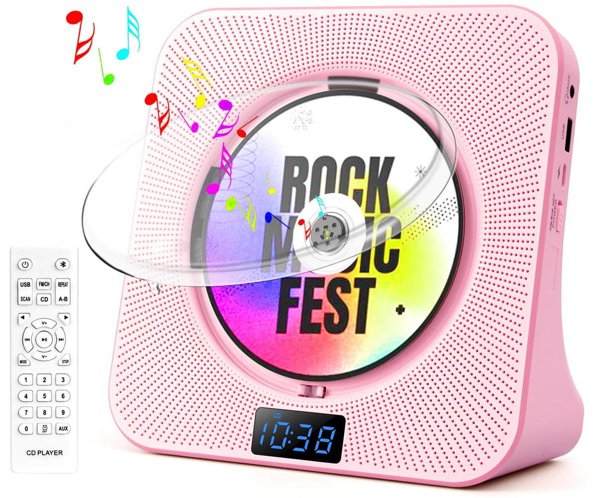 ROADOM KC607 Rechargeable Bluetooth CD Player for Learning (K–12)