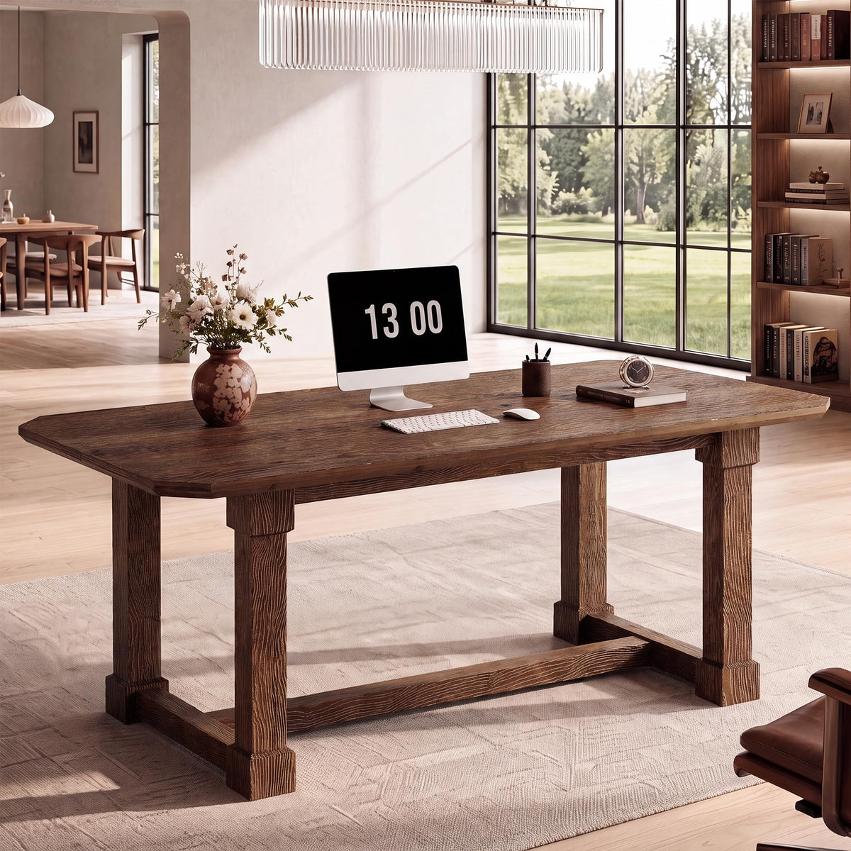 TRIBEWOOD 63-Inch Solid Fir Student Desk