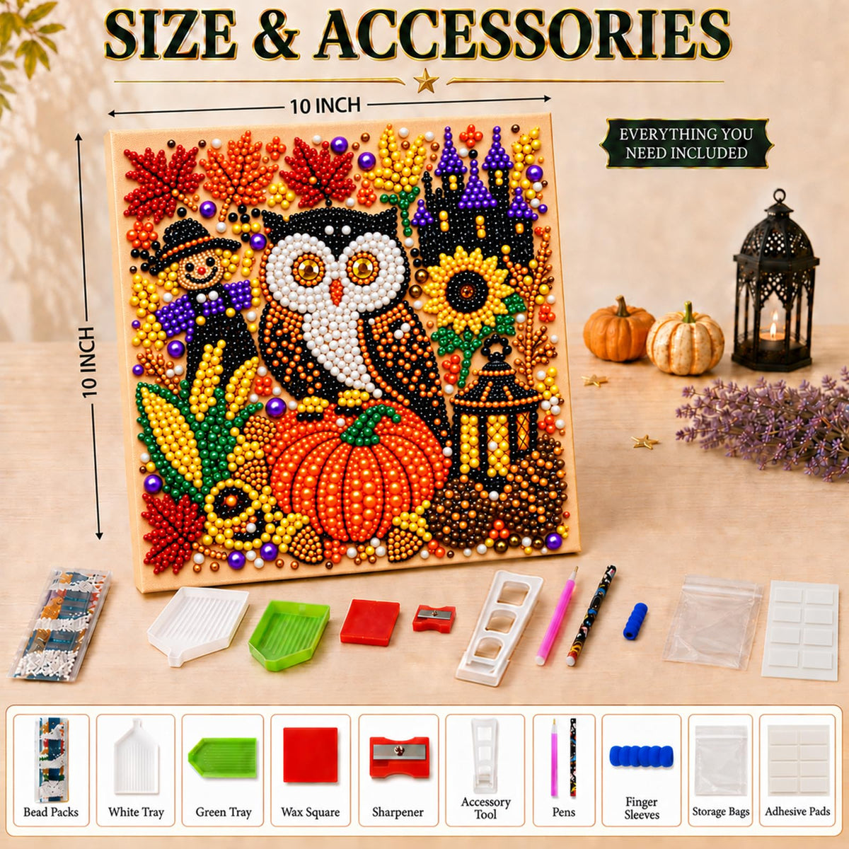 6 PCS DIY Pearl Diamond Art Kits for Adults, Wooden Christmas Ornaments