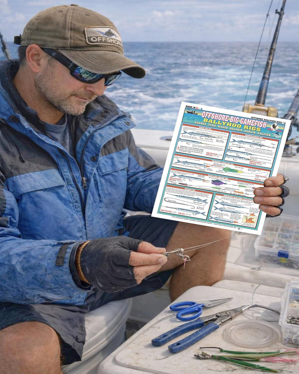 Bait Rigging Chart Set: Freshwater, Saltwater & Big Game Rigs
