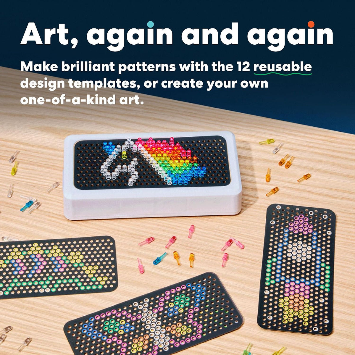 KiwiCo Pixel Art Lightbox Kit for Kids Ages 5-8 - Arts & Crafts DIY Gift