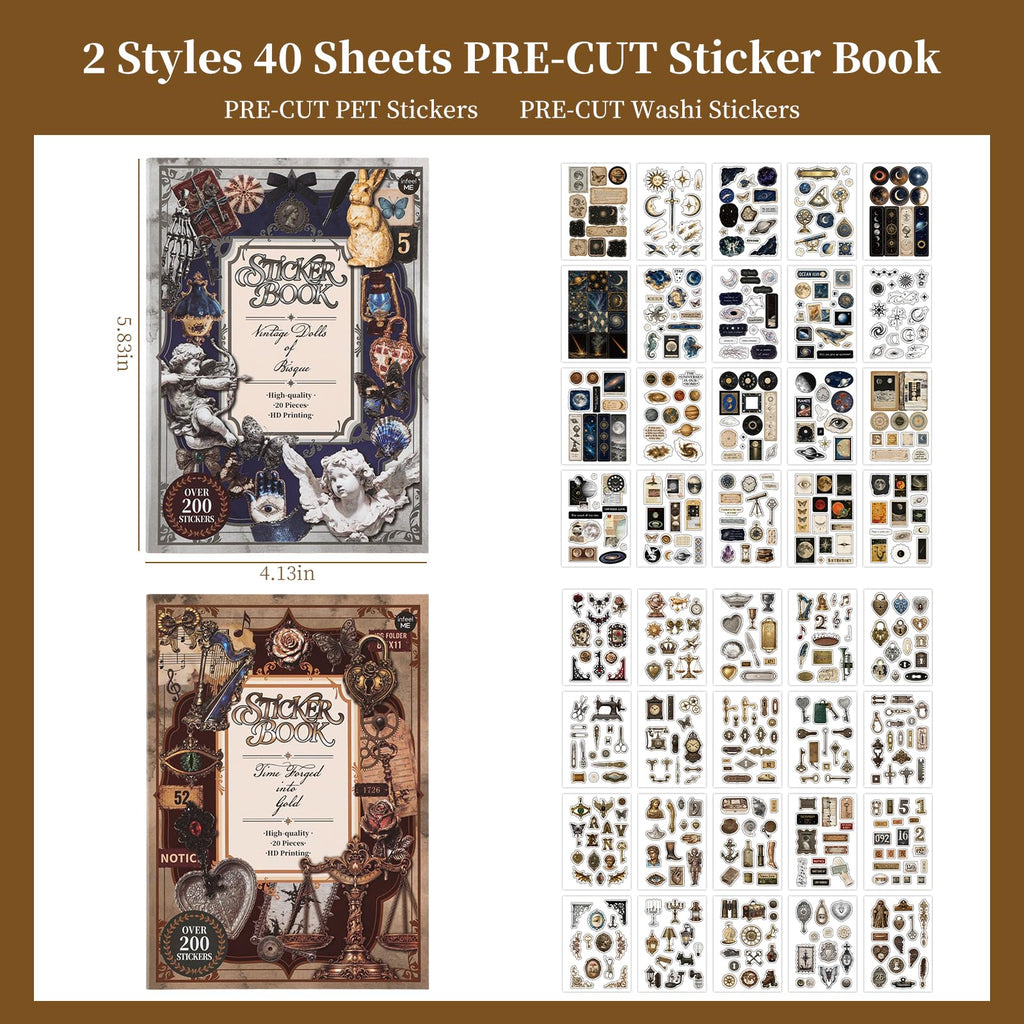 750 Pcs Stickers for Scrapbooking,Christmas Self-Adhesive Scrapbook Sticker