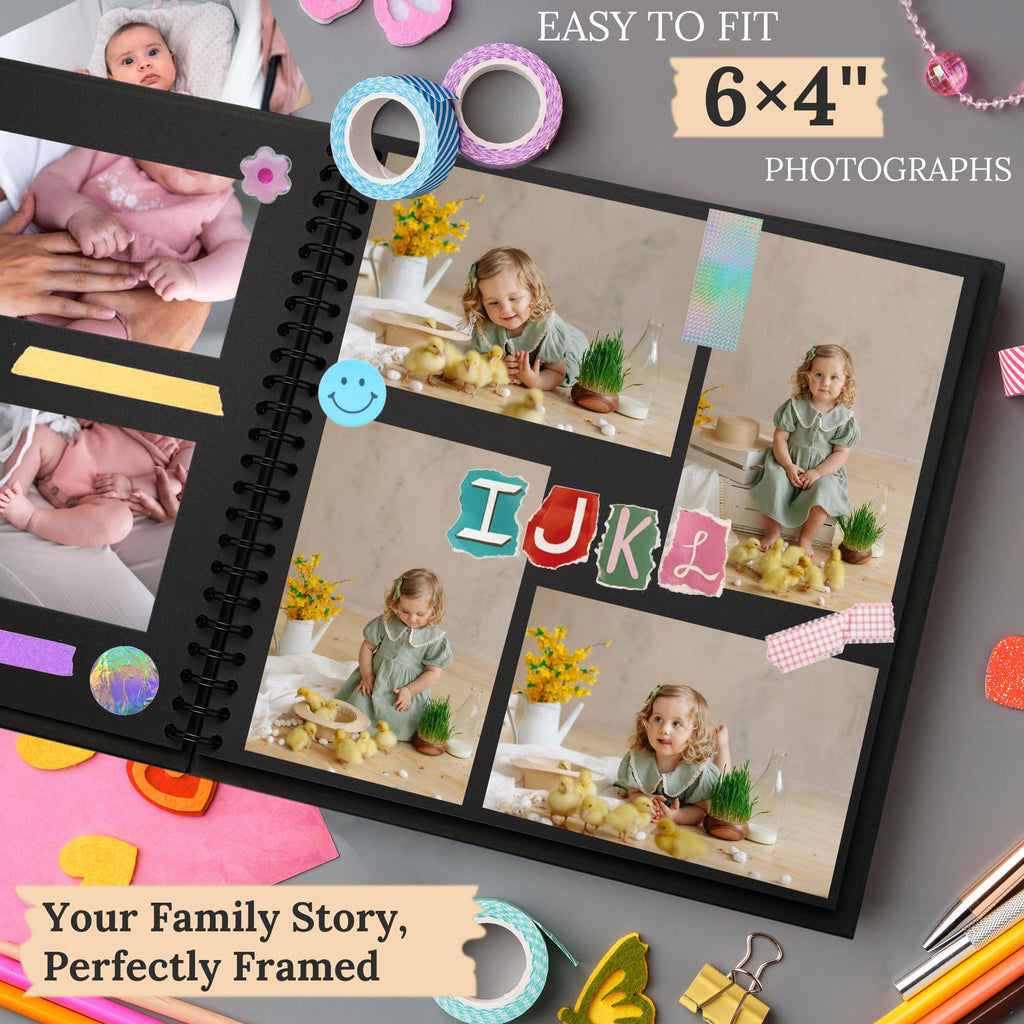 Polaroid Scrapbook Photo Album 7"x7" 20 Sheets 40 Pages Kraft Paper Khaki
