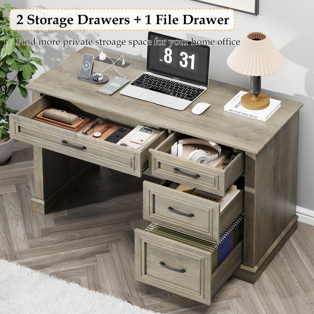 Vabches 47-Inch Student Desk with Drawers