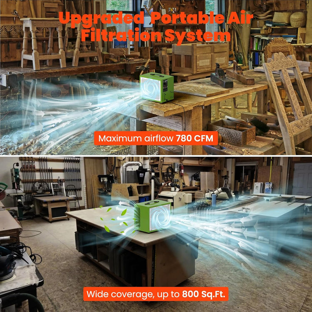 Abestorm Tabletop Dust Collector with Timer for Woodworking Shops