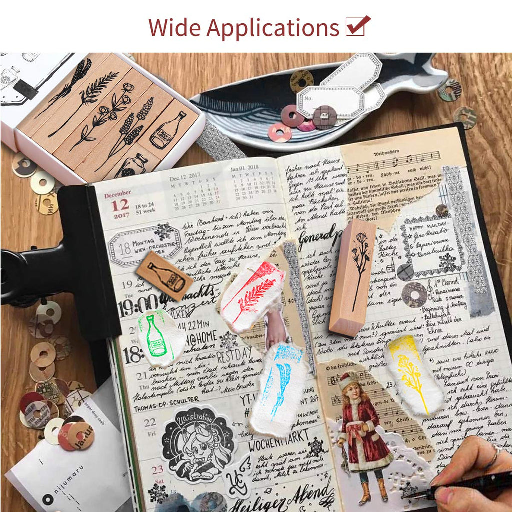 UCEC CRAFT: 70-Piece Alphabet Rubber Stamp Set for Clay & Crafting – Letters, Numbers & Punctuation